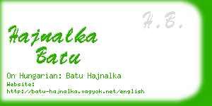 hajnalka batu business card